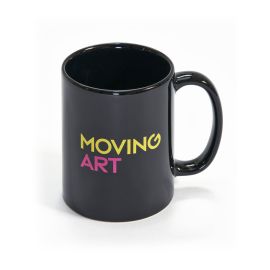 Mug schwarz. rot-gelb